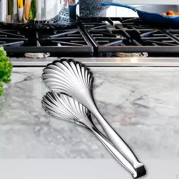 Зажим для жарки рыбы в форме ракушки из нержавеющей стали для запекания