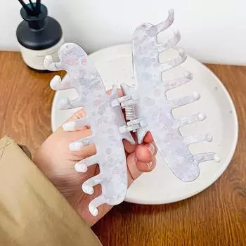 Зажим для женщин Ink Point Hair Clip Женские аксессуары для волос Корейский стиль Головной убор Пластиковый коготь для волос синий