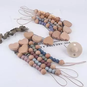 Зажим с бусинами в форме звезды, пищевой класс, детская цепочка для соски, молярная цепочка, держатель для соски, зажимы для соски, цепочки