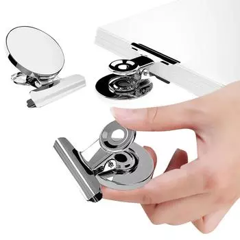 Зажим с круглой головкой из нержавеющей стали, металлический магнитный зажим, бытовой магнитный зажим на холодильник S серебряный