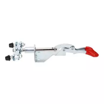 Зажим с шарнирным соединением, двойная головка, усилие зажима 45 кг, ход 30 мм, винт M4X25, быстросъемный зажим Push Pull