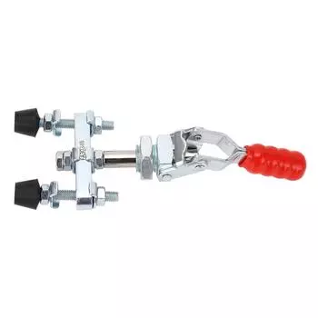 Зажим с шарнирным соединением Push Pull с фланцевым основанием, двухголовый быстроразъемный зажим, удерживающая способность 91 кг, 20 мм S