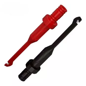 Зажим тестового щупа Неразрушающий прокалывающий провод задний зонд Штырьковый разъем Инструмент для прокалывания провода Неразрушающий прокалывающий провод крючок red-1pcs