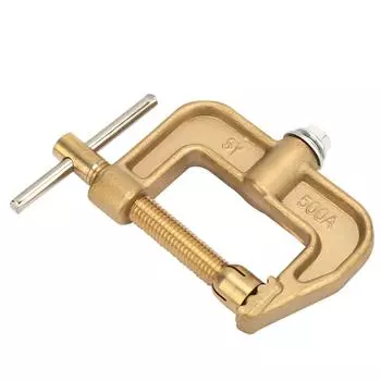 Зажим заземления высокой мощности 500A из латуни, классический G-образный зажим заземления для сварочного аппарата