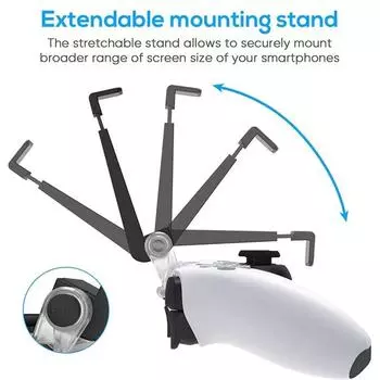 Зажимное крепление для беспроводного контроллера Play Station 5 Dual Sense, с регулируемой подставкой, держателем кронштейна для мобильного телефона