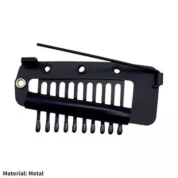 Зажимы Chunni Dupatta с булавкой, прочная заколка для волос Chunni Grip с 10 зубцами, зажимы Duppatta Hack Hijab Tikka для женщин 1PCS чёрный