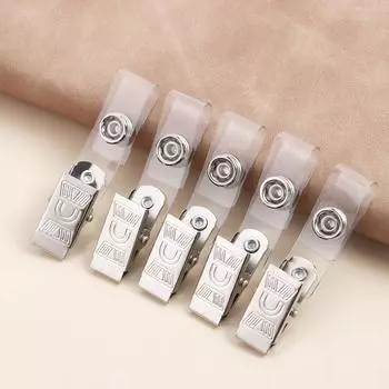 Зажимы Держатель для ключ-карты Держатель для именной карточки Зажимы для удостоверения личности Зажимы для катушки бейджа Зажим для держателя бейджа 10pcs