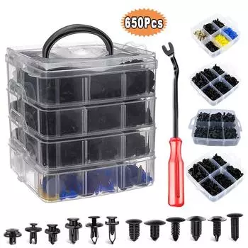 Зажимы для авто, смешанный кузов, канцелярская заклепка, фиксатор бампера, дверной панели, крепежный комплект, пластиковые заклепки, зажимы для автомобиля