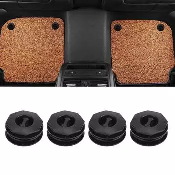 Зажимы для автомобильных ковриков, автоматические застежки, автомобильные фиксаторы для ковров, зажимы, противоскользящие держатели, 4 шт./набор Black