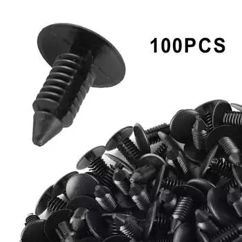 Зажимы для бампера, 100 шт., аксессуары с отверстиями 8 мм, черный автомобиль