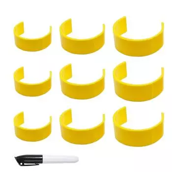 Зажимы для бутылок, зажимы для этикеток на бутылках для легкой идентификации лекарств - упаковка с маркером, бутылка с этикетками One Size