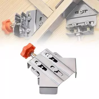 Зажимы для деревообработки из нержавеющей стали, угловой фиксированный зажим 90°, регулируемый позиционер, ручной инструмент для быстрого сращивания фоторамок B 1pcs