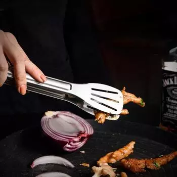 Зажимы для еды из нержавеющей стали, жареная рыба, щипцы для барбекю, стейки, хлеб на пару и универсальные щипцы для барбекю. Twelve inches