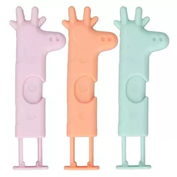 Зажимы для герметизации с сильной силой зажима, влагостойкие, в виде жирафа, пластиковые зажимы для пакетов для хранения продуктов питания B Pink