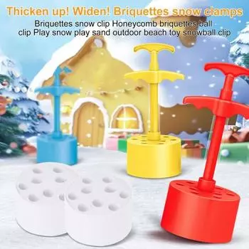 Зажимы для изготовления снежков, детские зажимы для изготовления снежков, игрушки для зимних игр на открытом воздухе, пластиковые инструменты для песка на пляже оранжевый