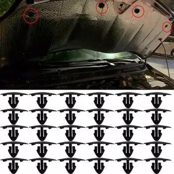 Зажимы для изоляции капота, крепеж для Toyota, заменяет Auveco Alphard Vellfire Camry Estima Kluger Landcruiser Prado Yaris Sprinter Levin Trueno 30X