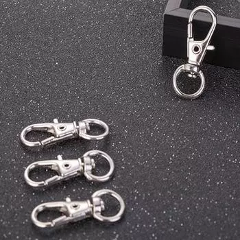 Зажимы для ключей, застежки для ключей, популярные брелки с застежкой-лобстером, изготовление DIY, 5 шт./лот, уникальный брелок для ключей, разделенный
