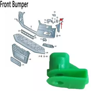 Зажимы для крепления накладки переднего бампера для Vauxhall Astra Zafira 10X