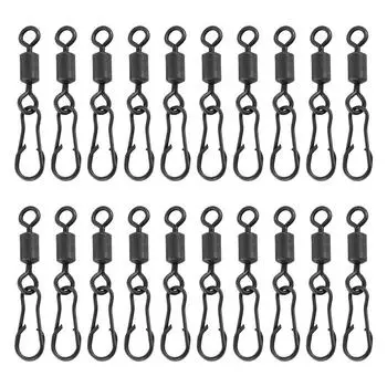 Зажимы для крючков, набор вертлюгов, быстросменные кольца для оснастки, сталь, 20 г