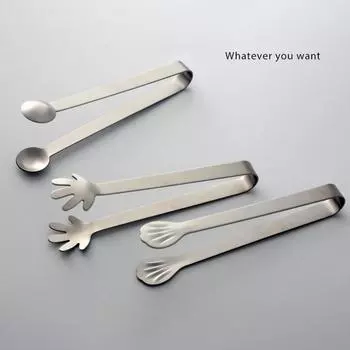 Зажимы для кубиков льда из нержавеющей стали, щипцы для сахара, продукты питания, зажимы для барбекю, зажим для льда, инструмент для бара, кухонные щипцы для сервировки, кухонные аксессуары