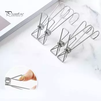 Зажимы для одежды из нержавеющей стали, 5 шт./компл., сверхмощные многофункциональные прищепки, чип для стирки S