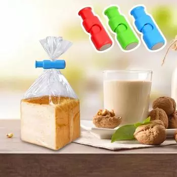 Зажимы для пакетов для кухни, многоразовые портативные зажимы для хлебных пакетов для пластиковых пакетов
