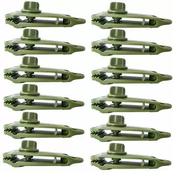 Зажимы для палаток DanYun для 12 брезентовых тентов с простым завинчивающимся замком, зажим для палатки для кемпинга, детали, зажимы, пластиковые, ветрозащитные, прочные, установка, тип, для улицы,
