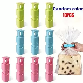 Зажимы для пищевых пакетов Зажимы для запечатывания Влагостойкие Сохранение свежести Пружинные запечатывания Подходящие пакеты для сухого молока Пакеты для закусок Организация кухни Хранение Принадлежности 5pcs