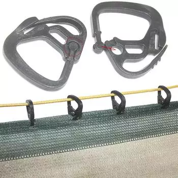 Зажимы для сельскохозяйственной сетки Пластиковый подвесной зажим Карабин Крючок для сетки от града Наружные многофункциональные крепления 50 шт. 10PCS