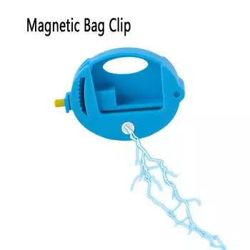 Зажимы для сумок с замком для еды Зажимы для сумок с замком для хранения еды Набор зажимов для сумок с закусками Магнитные зажимы для кухни/сумок для домашней столовой синий