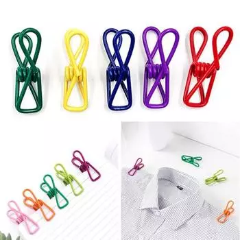 Зажимы для сушки одежды, зажимы из нержавеющей стали, разноцветные зажимы для чипов, высокопрочные зажимы для упаковки пищевых продуктов, одежда