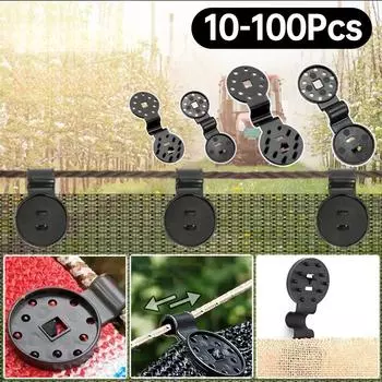 Зажимы для теневой ткани Пластиковые зажимы для тента Зажимы для теневой ткани Сетчатое покрытие Солнцезащитная ткань для сада, заднего двора, теплица, фиксатор 10Pcs