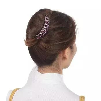 Зажимы для волос бигуди для девочек свадебные модные украшения корейский стиль заколка для волос гребень шпилька фиолетовый