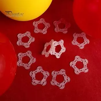 Зажимы для воздушных шаров, 100 шт., высокая прочность, не легко деформируется, широко используемый зажим для арки воздушного шара, соединительный комплект с пряжкой для кольца на воздушном шаре белый