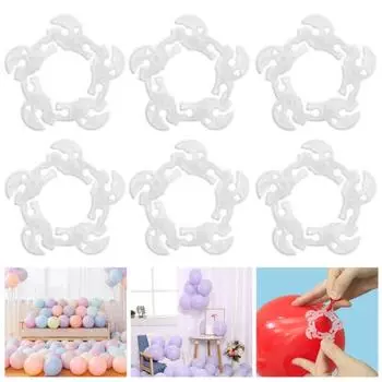 Зажимы для воздушных шаров, 100 шт., высокая прочность, не легко деформируется, широко используемый зажим для арки воздушного шара, соединительный комплект с пряжкой для кольца на воздушном шаре белый