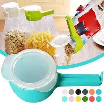 Зажимы для запечатывания пакетов с носиком для заливки, сохраняющие свежесть закусок, зажимы для запечатывания пластиковых пакетов жёлтый