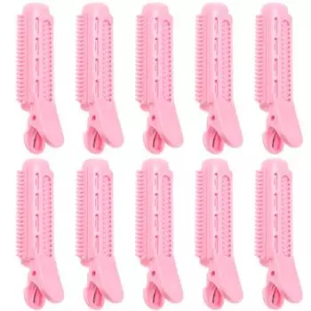 Зажимы для завивки волос с приданием объема Большие бигуди для прикорневого объема Curly Miss Volumizer Tool Спиральные шпильки розовый