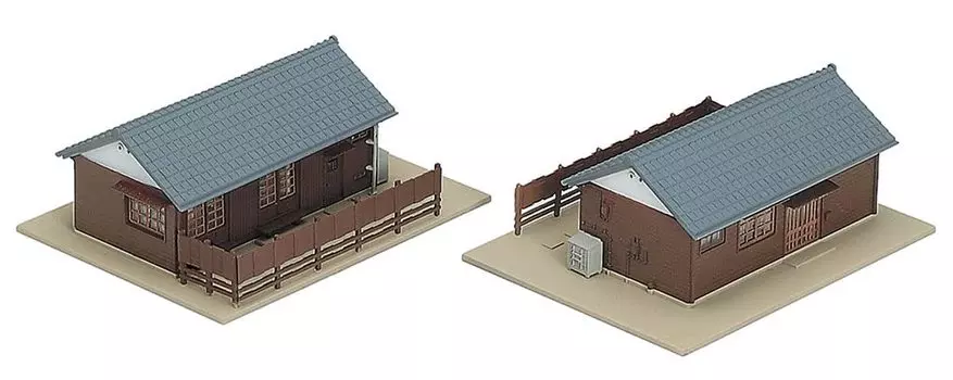 Здание железнодорожного железнодорожного вокзала KATO N Gauge, официальное, 2 дома, готовый продукт, принадлежности для железнодорожных моделей 23-235