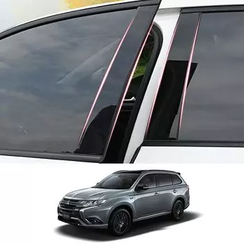 ZdeduoCar Mitsubishi эксклюзивно разработанный Outlander PHEV GG3W 2018 октябрь стойки украшения B стойки оригинальный боковой козырек защитный чехол 6 шт комплект
