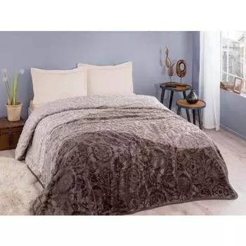 zdilek Серебристо-коричневое одинарное одеяло