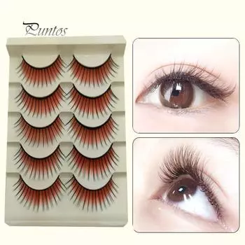 Здоровье Забота Мода Цветные Накладные Ресницы Густые Длинные Натуральные Ресницы Расширение Для Сцены фиолетовый