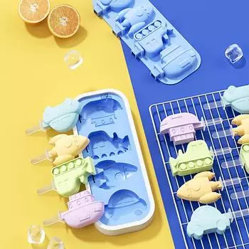 Здоровая силиконовая форма для мороженого Легкая форма для эскимо Многоразовая форма для мороженого-батончика Формы для приготовления своими руками летом синий