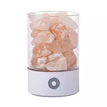 Здоровый образ жизни Гималайский натуральный кристаллический соляной светильник для дома, спальни, ночник, ионизатор воздуха, очиститель воздуха, соляная лампа M2 Black