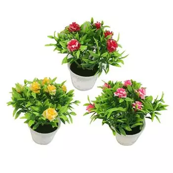 Здоровый уход за телом, 1 шт., искусственный цветок в горшке, роза, сценический сад, свадьба, домашний декор, реквизит жёлтый