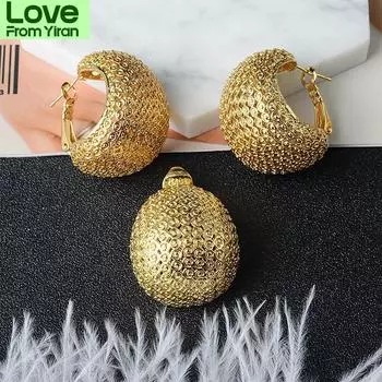 Zea Dear Ювелирные изделия Модные медные комплекты для женщин Новый дизайн Серьги Подвеска Высокое качество Геометрическая свадебная вечеринка Модные