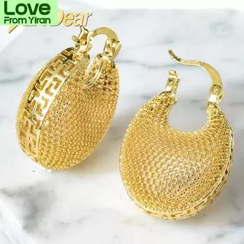 Zeadear ювелирные изделия модные серьги-кольца новые медные африканские Дубайские полые серьги для женщин высокое качество повседневная одежда подарок вечеринка