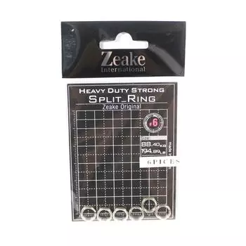 Zeake Split Rings Heavy Duty Размер 6, 194,89 фунта - 6 колец 6 (3223)