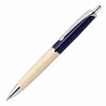 Zebra Ballpoint Filler Knock Limited Edition Oil-Based Pen, Wood, Type, 0.5, Navy, P-BAS76-NA-NV