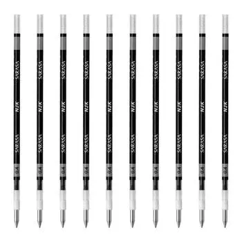 Zebra Ballpoint Pen Prefill Sarasa BRNJK4BK Refills, NJK-0.4 Black, 10-Pack,