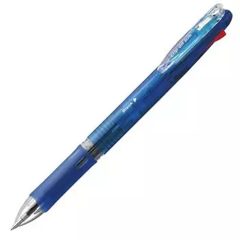 Zebra ballpoint pen slim 4C blue 10 pieces 4-color clip-on B-B4A5-BL